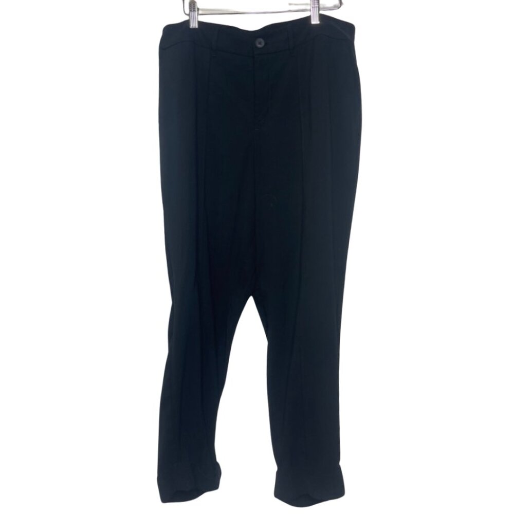 A NEW DAY | Wide Leg Black Women's Cuffed Trousers | Size 16